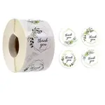 Paper Self-Adhesive Thank You Sticker Rolls