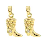 Brass Micro Pave Clear Cubic Zirconia Pendants