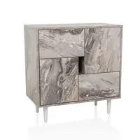 MID.YOU KOMODA, hnědá, bílá, 72/77/39,5 cm