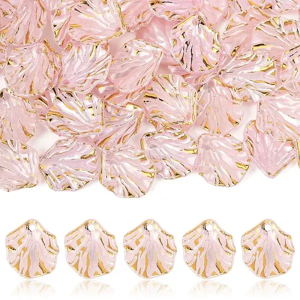 100Pcs Opaque Acrylic Pendants