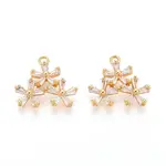 Brass Micro Pave Cubic Zirconia Pendants