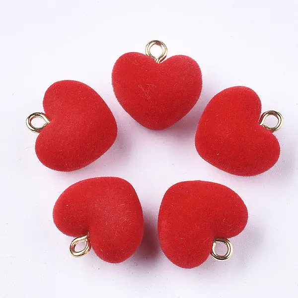 Flocky Acrylic Pendants