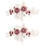 Flower Polyester with Resin Embroidery Ornament Accessories