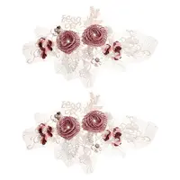Flower Polyester with Resin Embroidery Ornament Accessories
