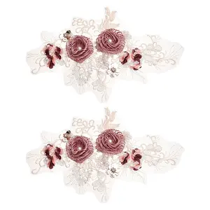 Flower Polyester with Resin Embroidery Ornament Accessories