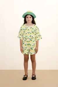 Tinycottons Dětské kraťasy Tinycottons ORANGES RIB SHORT