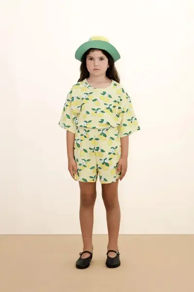 Tinycottons Dětské kraťasy Tinycottons ORANGES RIB SHORT