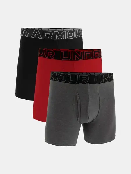 Boxerky pre mužov Under Armour - sivá, červená