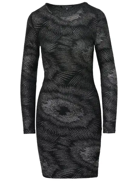 KOROSHI Šaty  sivá / čierna