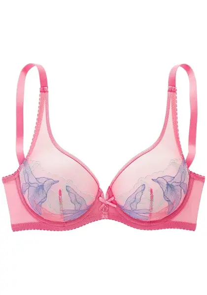 LASCANA Podprsenka  nebesky modrá / svetlosivá / staroružová