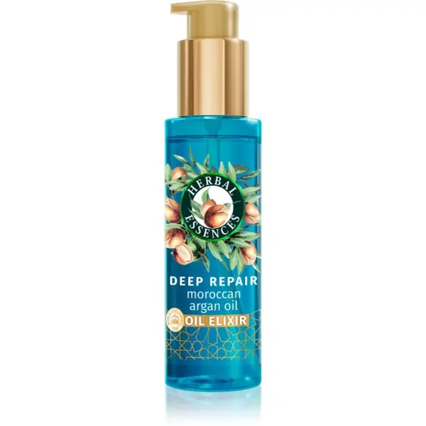 Herbal Essences Deep Repair Moroccan Argan Oil bezoplachový elixír pro poškozené a křehké vlasy 95 ml