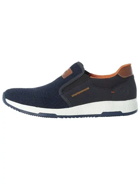 Rieker Slip-on obuv  námornícka modrá / hnedá
