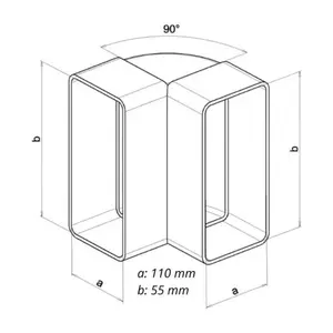 Koleno svislé CKP, 2 x 110 x 55 mm 0617