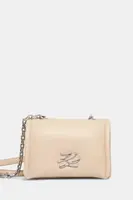 Kožená kabelka Karl Lagerfeld béžová barva, A1W30175
