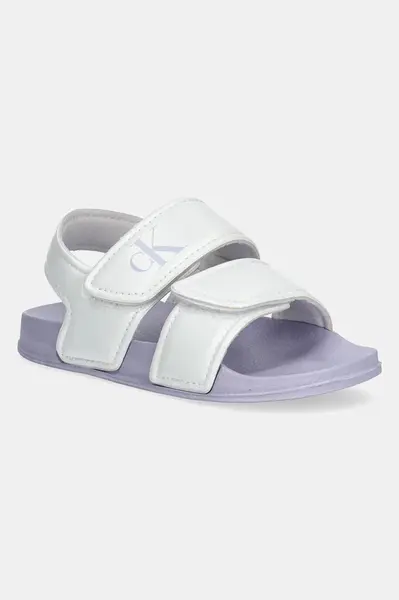 Dětské sandály Calvin Klein Jeans fialová barva, V1A2-82063