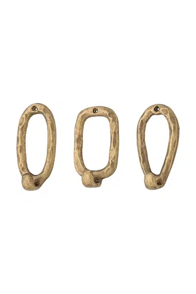 Nástěnný věšák Bloomingville Cias 3-pack žlutá barva