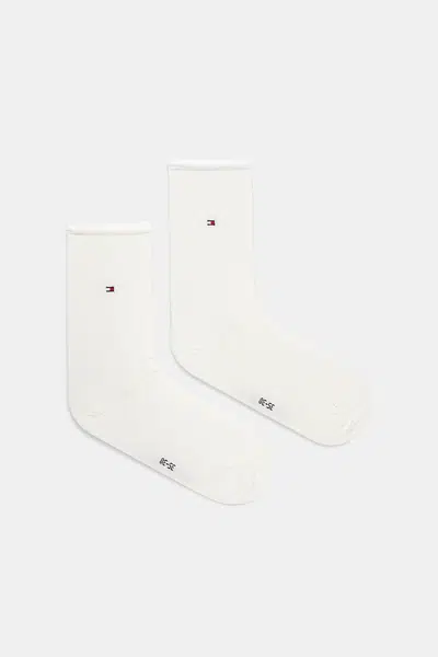 Ponožky Tommy Hilfiger 2-pack dámské, bílá barva, 371221108