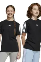 Bavlněné tričko adidas černá barva, s aplikací, JD6487