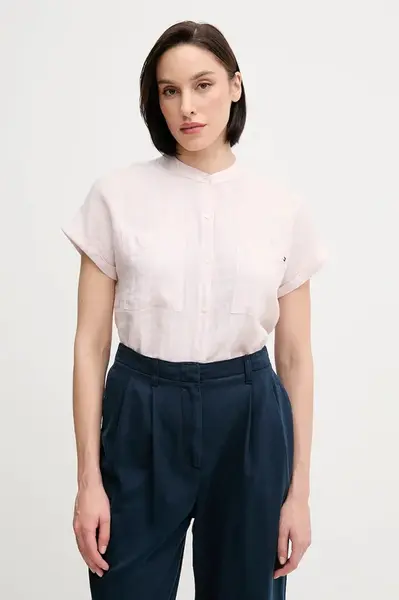 Lněná košile Tommy Hilfiger