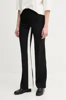 Kalhoty Sisley dámské, černá barva, high waist, 4QJDLF06P