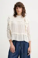 Halenka MUNTHE CRISP dámská, béžová barva, hladká, 252100225231