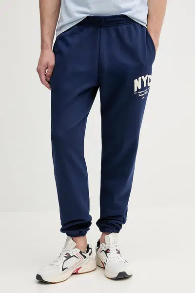 Tepláky Tommy Hilfiger pánské, tmavomodrá barva, s aplikací, MW0MW39688