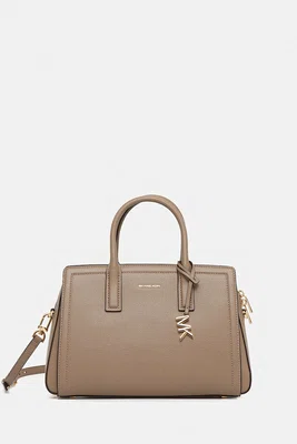 Kožená kabelka MICHAEL Michael Kors LAILA béžová barva, 30R5G9IS6L