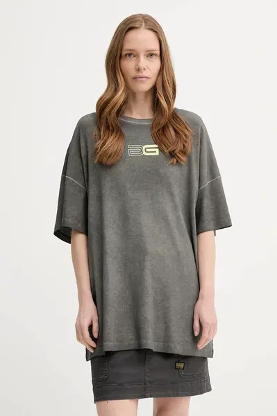 Bavlněné tričko Gestuz dámské, šedá barva, 10910127