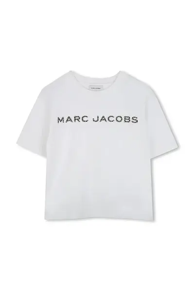 Dětské bavlněné tričko Marc Jacobs bílá barva, W60463