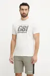 Bavlněné tričko Guess CORMS béžová barva, s potiskem, Z5GI06 I3Z14