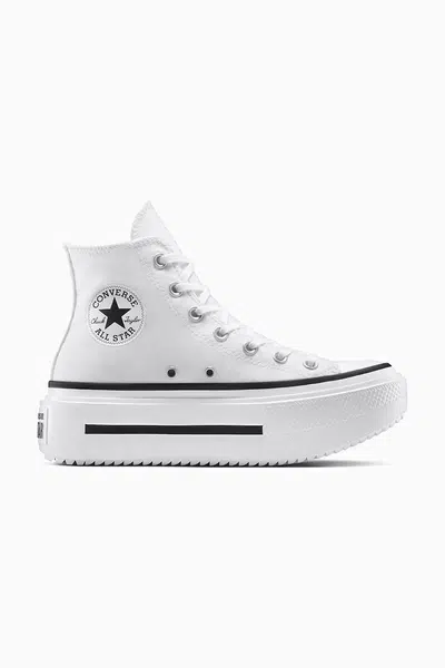 Kecky Converse Chuck Taylor All Star Lift Double Stack unisex, bílá barva, A12976C