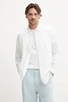 Bavlněná košile HUGO bílá barva, regular, s klasickým límcem, 50539309