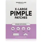 breakout + aid Pimple Patches X-Large lokální péče proti akné s retinolem 5 ks