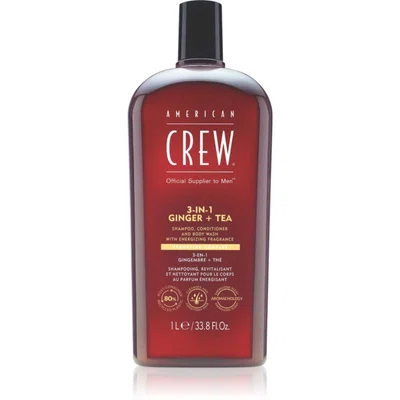 American Crew 3 in 1 Ginger + Tea 3 v 1 šampon, kondicionér a sprchový gel pro muže 1000 ml