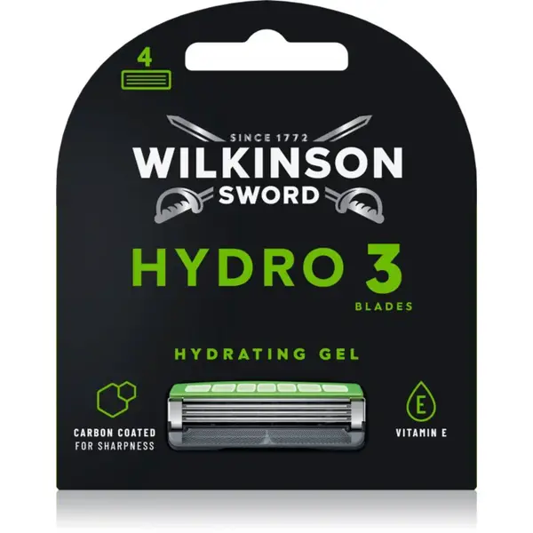 Wilkinson Sword Hydro3 Skin Protection Black Edition náhradní hlavice 4 ks