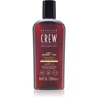 American Crew 3 in 1 Ginger + Tea 3 v 1 šampon, kondicionér a sprchový gel pro muže 250 ml