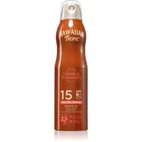 Hawaiian Tropic Glowing Protection Dry Oil Spray ochranný sprej na opalování SPF 15 177 ml