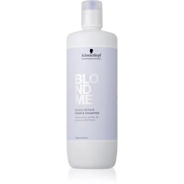 Schwarzkopf Professional Blondme Bond Repair Purple Shampoo fialový šampon pro blond vlasy 1000 ml