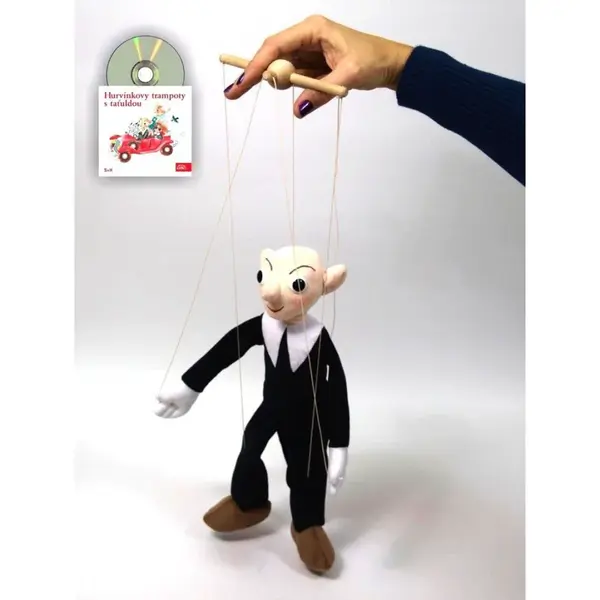 MÚ Brno Textilná bábka Spejbl 30cm + CD Hurvínek trochu hnevá