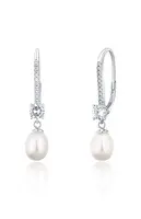 JwL Luxury Pearls Luxusné strieborné náušnice s pravými perlami JL0717