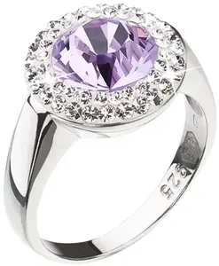 Evolution Group Strieborný prsteň s fialkovým kryštálom Swarovski 35026.3 54 mm