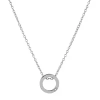 Troli Oceľový náhrdelník s kruhovým príveskom VESN0743S