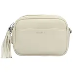 Stylová dámská koženková crossbody MaxFly Rozana, krémová