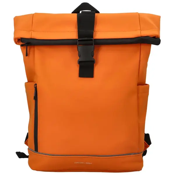 Trendy studentský roll-top batoh Servalen, oranžový