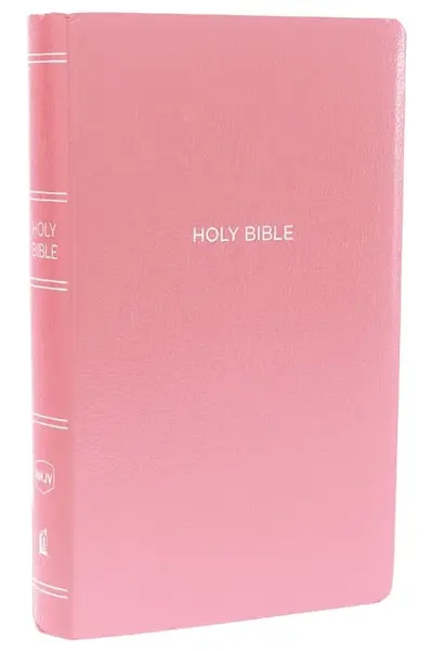 NKJV, Gift and Award Bible, Leather-Look, Pink, Red Letter, Comfort Print - Thomas Nelson