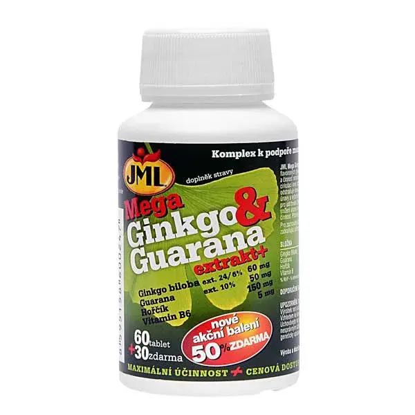Jml Mega Ginkgo Guarana+ Tbl.60+30 Zdarma