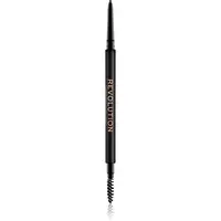 Revolution Precise Brow Pencil precizní tužka na obočí s kartáčkem odstín Dark Brown 0.05 g