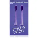 Hello Coco Electric Toothbrush Heads Purple náhradní hlavice pro zubní kartáček 2 ks