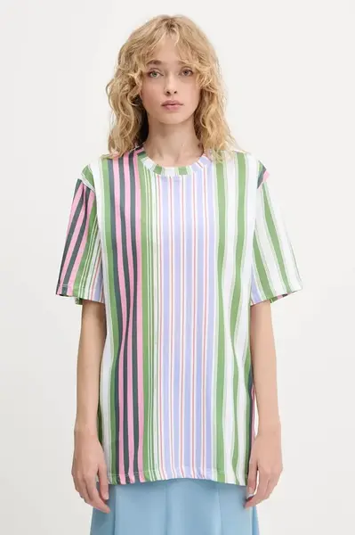 Bavlněné tričko Stine Goya dámské, zelená barva, SG-PF25-T009-2243