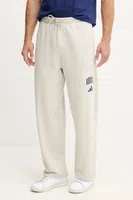 Tepláky adidas Collegiate pánské, béžová barva, s potiskem, JM9177